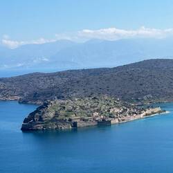 Spinalonga island in front