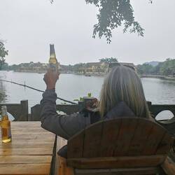 Earned a beer from all the riding through narrow streets and dodging dogs, kids and random chickens