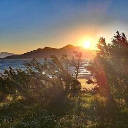 Sonnenuntergang Stellplatz Loutra Edipsou