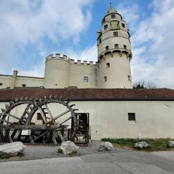 Castle with a water wheel