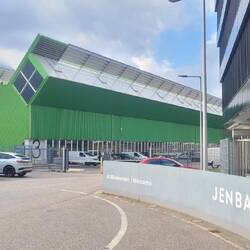 INNIO/Jenbacher Industrial Nat-Gas Engines / Generator-sets (1 of 2, V-16/24 engine shaped bldg's.)