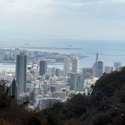 Beautiful view of Kobe and Osaka Bay