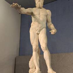 I believe this is the original Neptune statue from the fountain