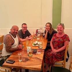 Vinny, me, Amber, and Amanda. Charlie on the other side of the camera.