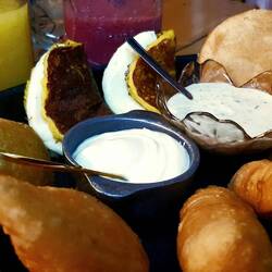 Since we can't currently travel to Venezuela, we visited a Venezuelan restaurant.