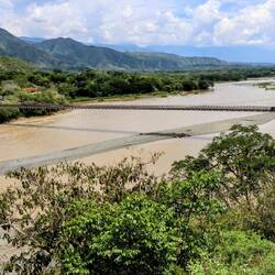 "Puente de Occidente" Bridge over River Cauca.