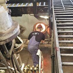 Actual coal loaded into boilers