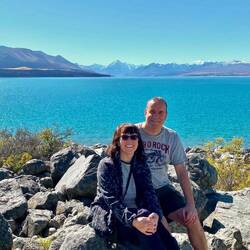 Lake Pukaki first view to Mount Cook