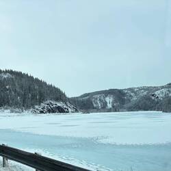 Immer wieder schön, die Farben der gefrorenen Fjorden und Seen