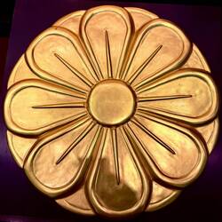Pretty gold emperors decoration found at the castle