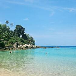 The end of the beach, which is where we did some snorkeling.