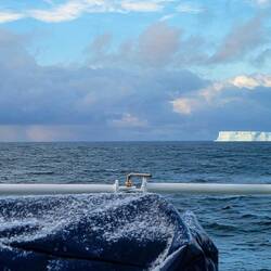I was taking a photo of the snow ... can't help it if that tabular iceberg photo-bombed it 🤣
