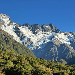 Last look at the southern alps & Mount Cook from our room