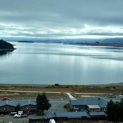 Cloudier weather by Lake Pukaki- so different to yesterday 😮