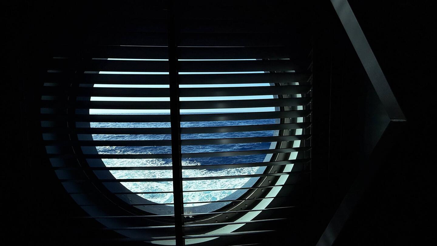 Blick aus dem Fenster im Speisesaal