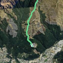 Aerial perspective of our journey. (That's Queenstown @ the bottom.)