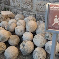 No sitting on the cannonballs!