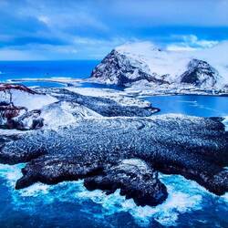 Discovered on February 2, which is Candlemas Day ... hence the name — South Sandwich Islands.