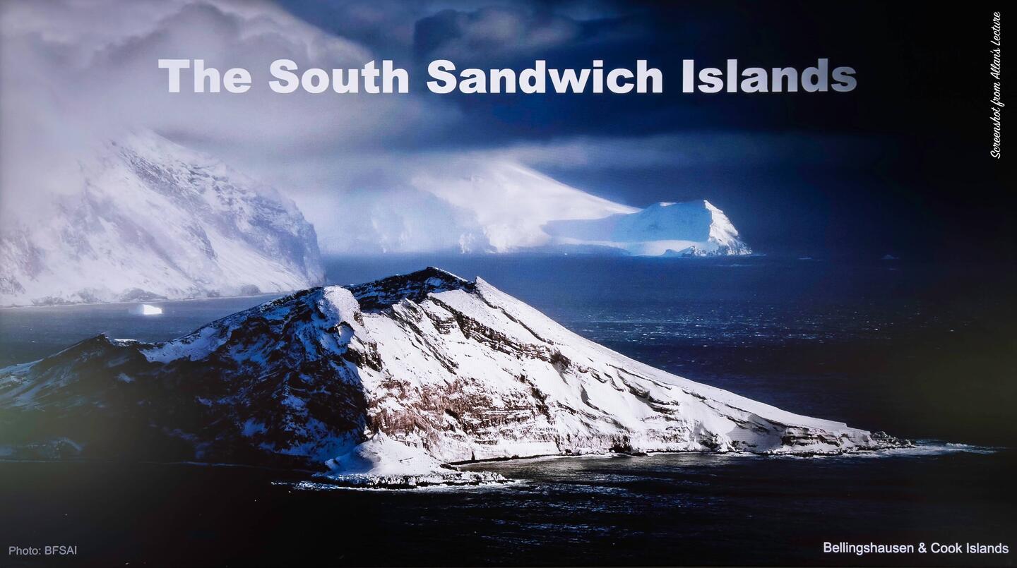 Initially Sandwich Land; south added to differentiate from Sandwich Island as Hawaii was once known.