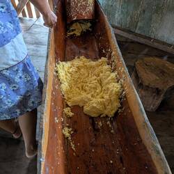 Die geriebene Yucamasse