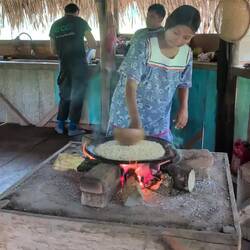 Andrücken in der Pfanne