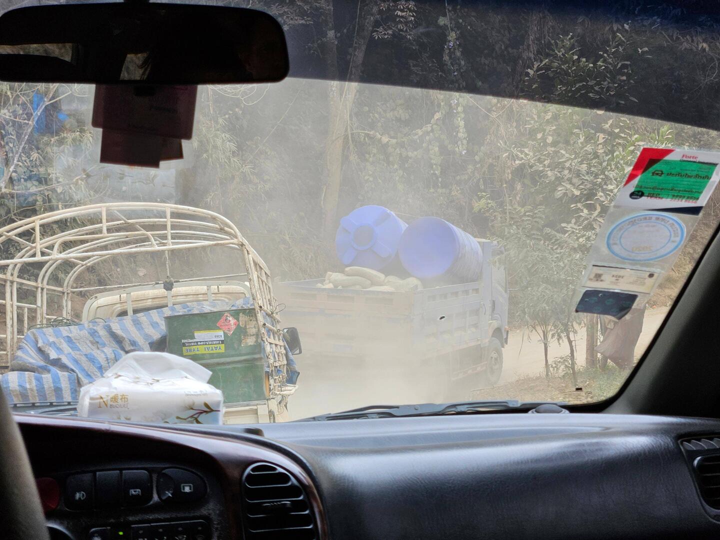 Dusty Laos roads