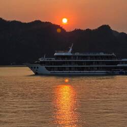 Sunset from our balcony.