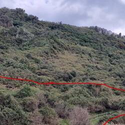 Hier geht es später wieder hoch.