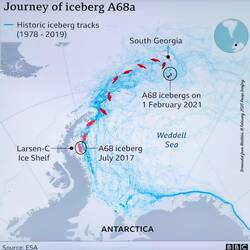 Look at all the iceberg tracks in the Weddell Sea area ... our eventual destination.