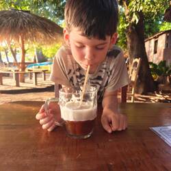 Frisch zubereiteter Eistee