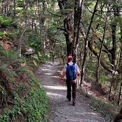 Heading back, the sun popped out to give even more beauty to our trail.