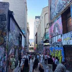 This laneway was crazy busy and smelled of fresh spray paint