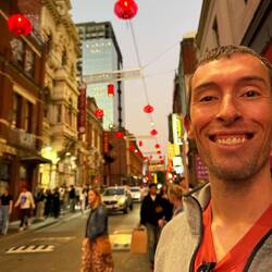 Chinatown behind Chris