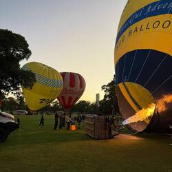 Filling up the balloons