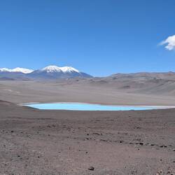 The blue lake from higher up
