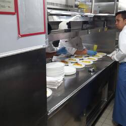 Hauptgang in der Küche