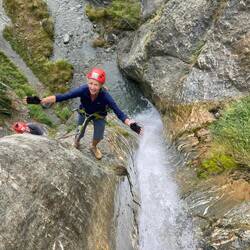 Letting go (despite the dual carabiners securing me) was way harder (for me) than it appears here.
