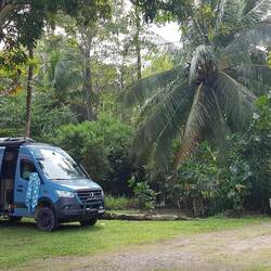 Camping in the small town of Necoclí. Temperature around 34 degrees, very humid...