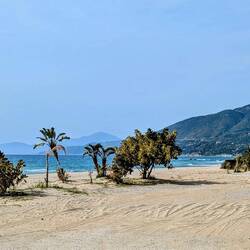 Rechts hinten ist unser schönes Plätzchen ☀️🌴
