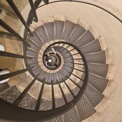 Stairs to the top of Arc de Triomphe.
