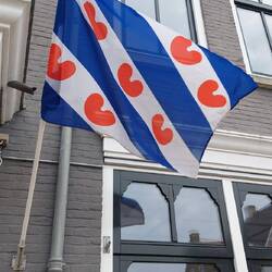 Die Flagge von Friesland.