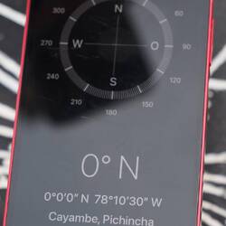 Genau auf dem Äquator, der Kompass beweists...