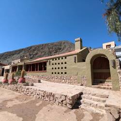 The village had several pretty buildings built of mud