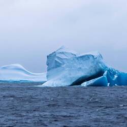 Our first blue berg of the expedition — in the vicinity of Saunders Island — South Sandwich Islands