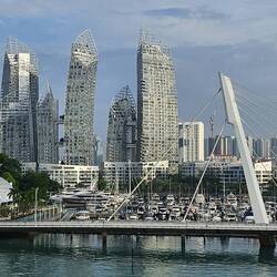 Singapore skyline on our arrival.