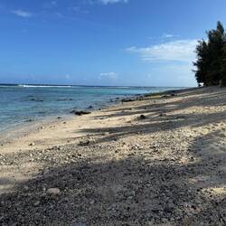 Beach at the back of the resort