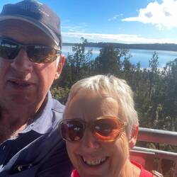 Had to teach Neil how to take a selfie and get the background view 😆