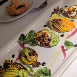 Stuffed zucchini flowers