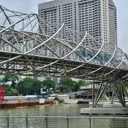 The Helix pedestrian bridge.