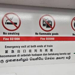 Durians are forbidden, but I guess you don't get fined for one.